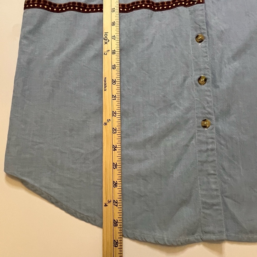 Boho Patchwork Embroidered Beaded Shirt Casey & M… - image 7